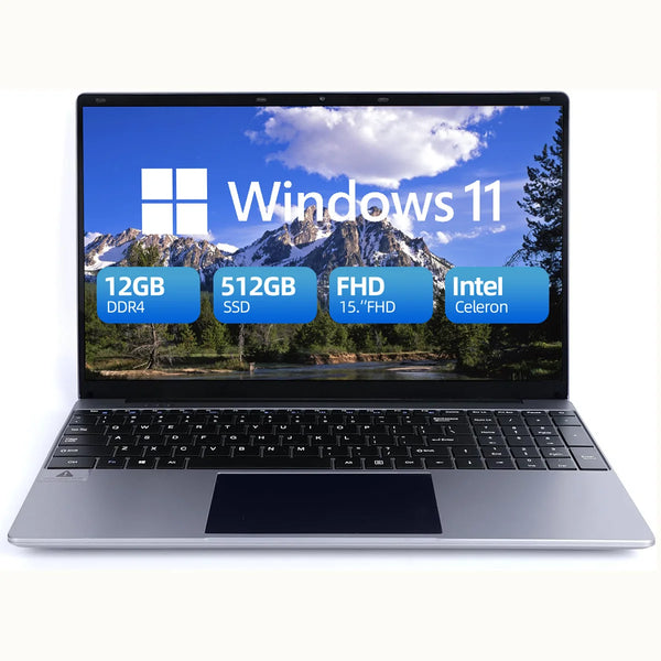15.6" Laptop - Intel Celeron N5095, 12GB, 512GB SSD, Windows 11