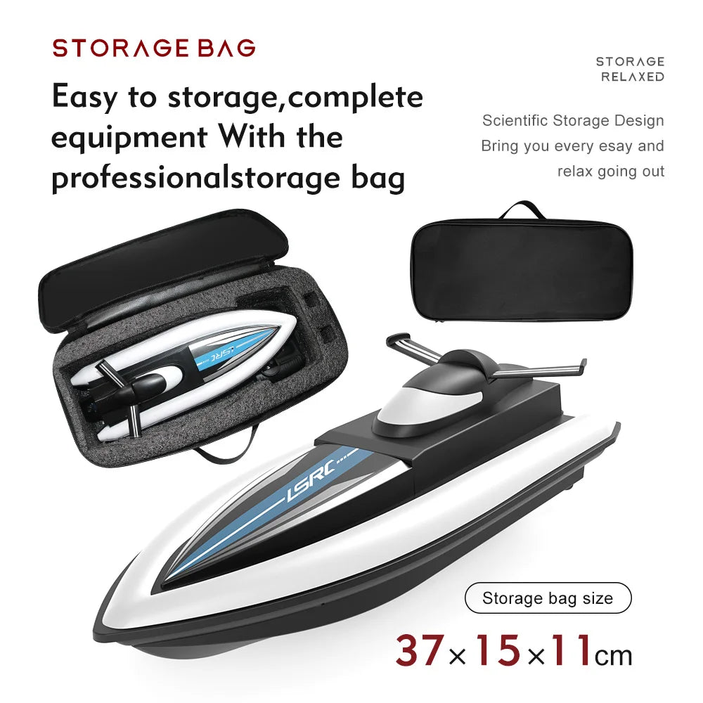 LSRC-B8 RC High-Speed Racing Boat - 2.4G, Waterproof, Rechargeable, Electric Radio Control Speedboat