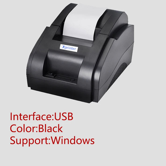 Xprinter 58mm Portable Thermal Receipt Printer - USB & Bluetooth, Android & iOS, POS Ticket Bill Machine