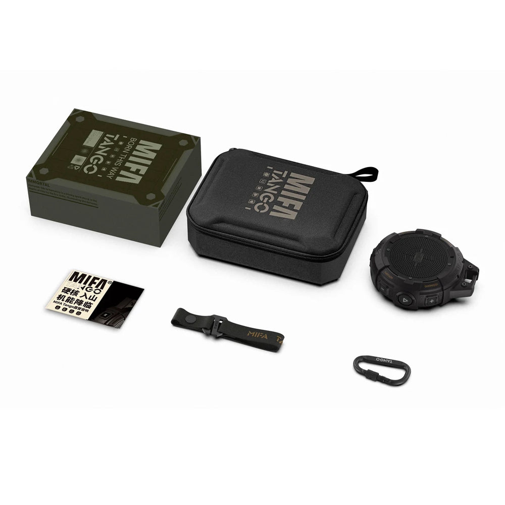Mifa Tango Portable Bluetooth Speaker - IP67 Waterproof, Flashlight, 25-Hour Playtime, Bold Bass
