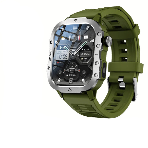 KESHUYOU Outdoor Sports Smartwatch - 2.01" HD Display with LED Flashlight