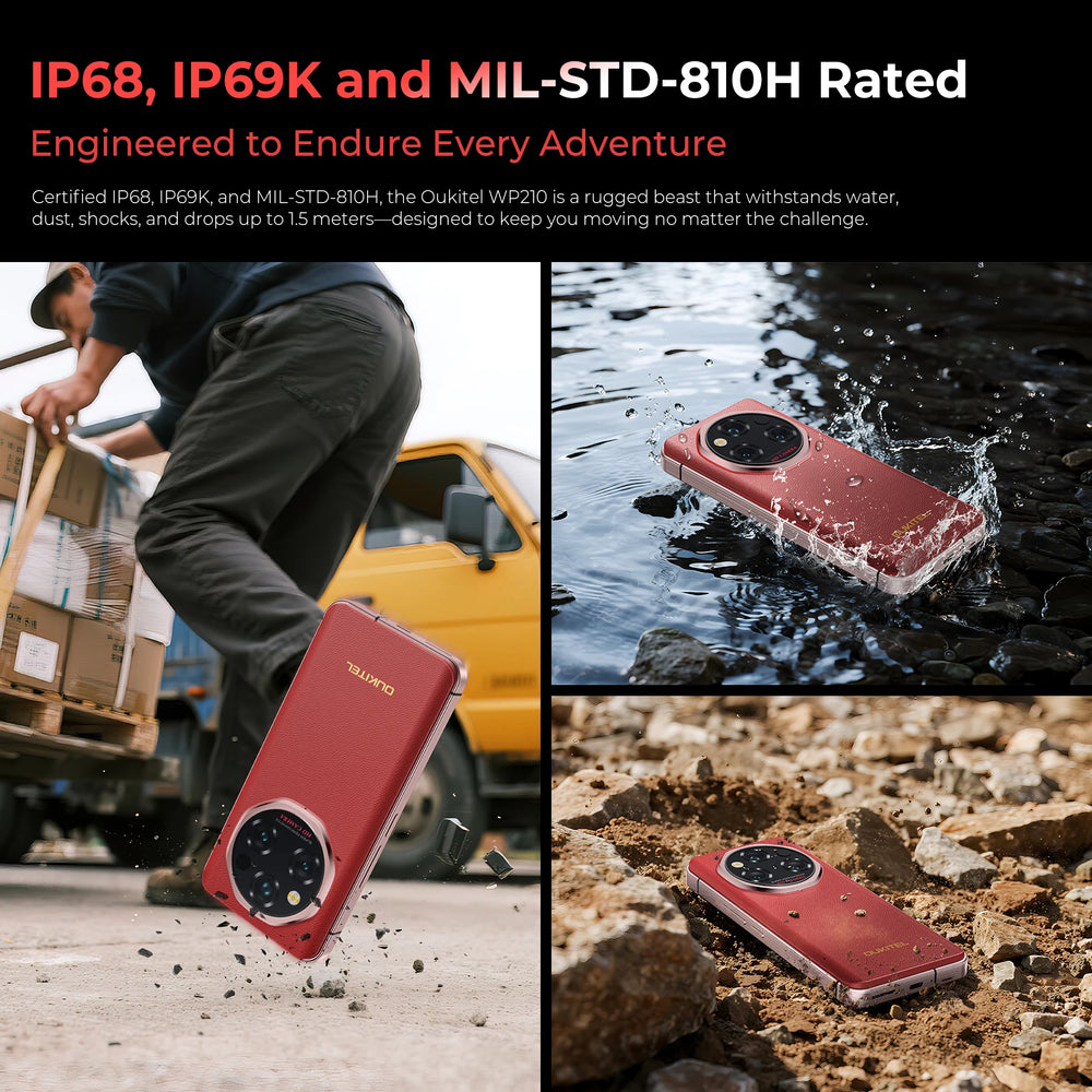 OUKITEL WP210 5G Rugged Smartphone - 36GB + 512GB, 108MP, 8800mAh