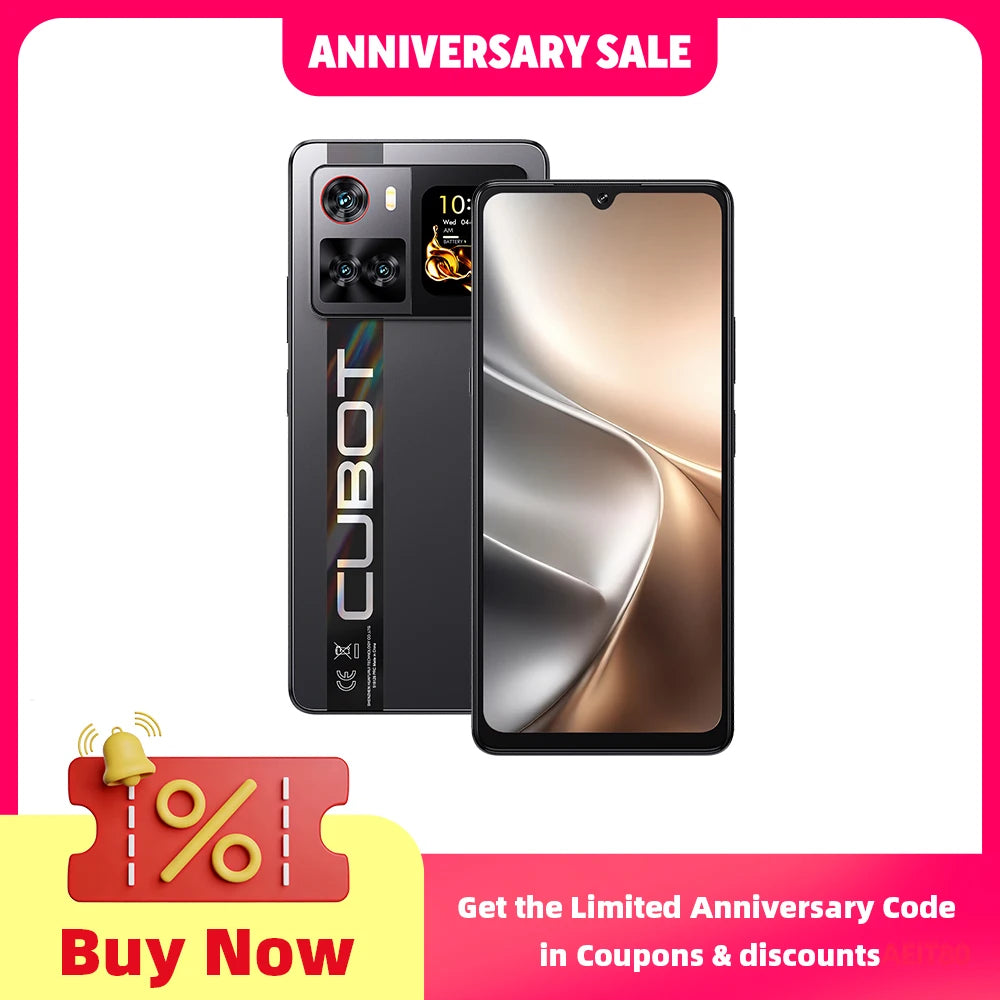 Cubot X100 5G Smartphone - Android 15, Dimensity 7025, 6.88" Screen, 16GB RAM + 256GB ROM, 64MP Camera