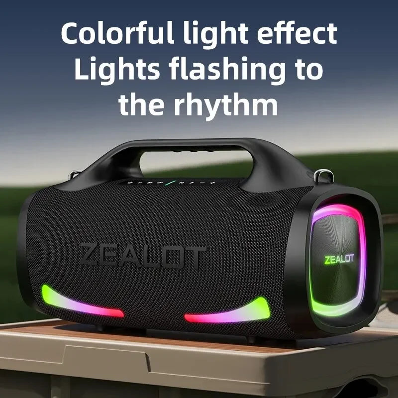 Zealot S79 Party Portable Speaker - Bluetooth 5.2, 24-Hour Playtime, Carry Handle