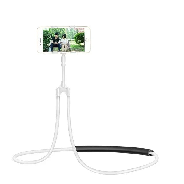 Flexible 360° Neck Phone & Tablet Stand - Lazy Collar Bracket, Desktop Live Streaming, Bedside Holder