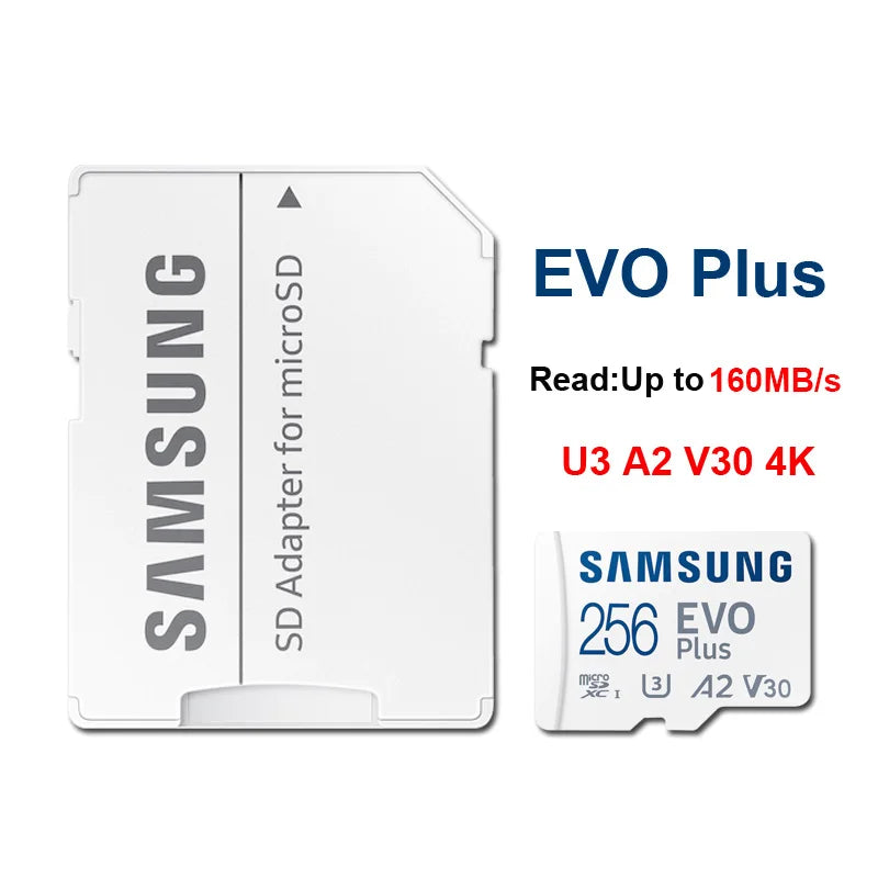 Samsung MicroSD Card EVO Plus/PRO Plus/PRO Ultimate - Class 10, U3, 4K UHD Video