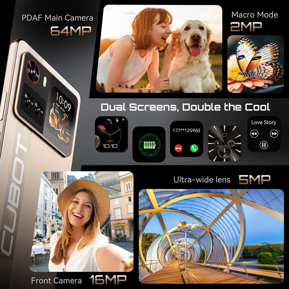 Cubot X100 5G Smartphone - Android 15, Dimensity 7025, 6.88" Screen, 16GB RAM + 256GB ROM, 64MP Camera