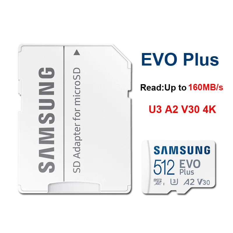 Samsung MicroSD Card EVO Plus/PRO Plus/PRO Ultimate - Class 10, U3, 4K UHD Video