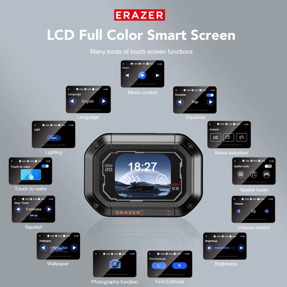 Erazer XP6 AI Wireless Earphones - App EQ, Sleep-Ready Comfort, Travel Audio