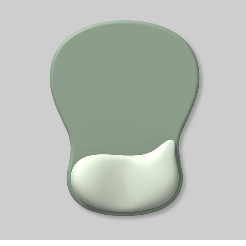 Ergonomic Mouse Pad with Gel Wrist Rest - Non-Slip PU Base, Pain Relief Support