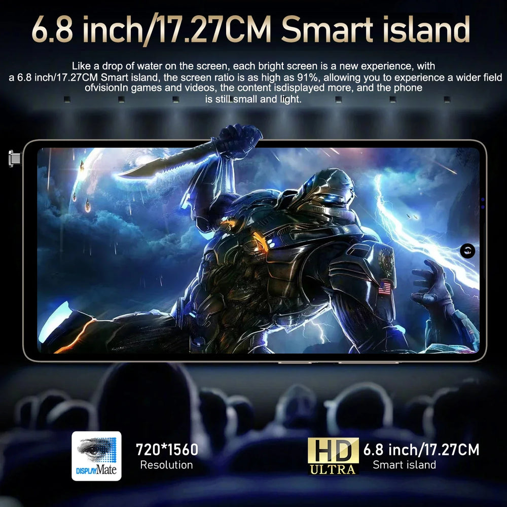 FUFFI S25 Pro Smartphone Global Version - 6.8" Display, 12GB RAM + 512GB ROM, 48MP Camera, 6800mAh
