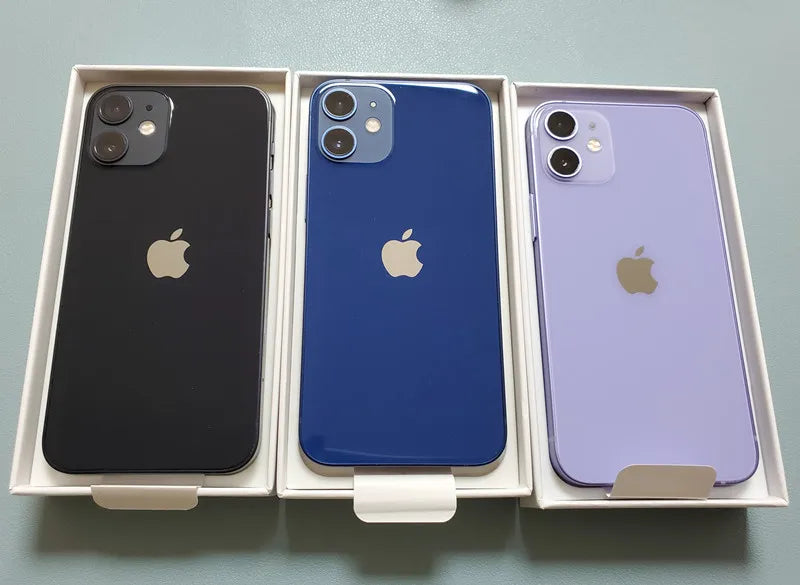 Apple iPhone 12 Mini Unlocked Smartphone - 5.4" OLED, A14 Chip, Face ID, NFC, 5G, Up to 256GB