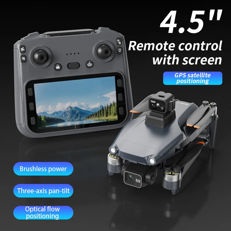L600 Pro Max Professional 8K Drone - 3-Axis Gimbal, 360° Obstacle Avoidance, Brushless FPV