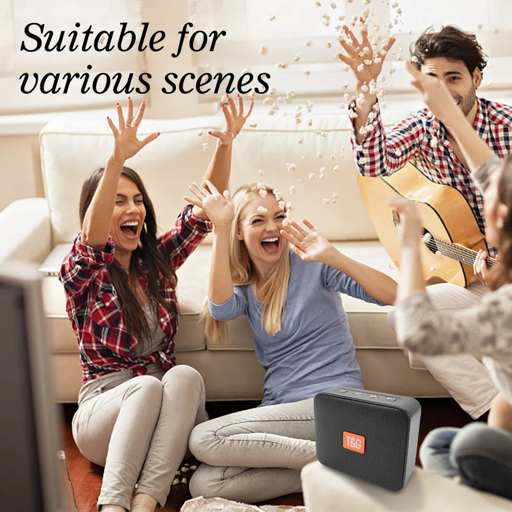 TG166 Mini Portable Bluetooth Boombox Speaker - Wireless Bass Column, USB/TF Card, Outdoor Loudspeaker