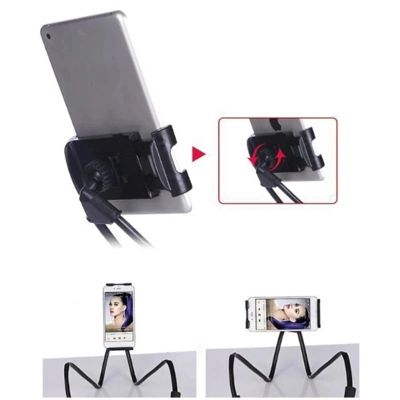 Flexible 360° Neck Phone & Tablet Stand - Lazy Collar Bracket, Desktop Live Streaming, Bedside Holder
