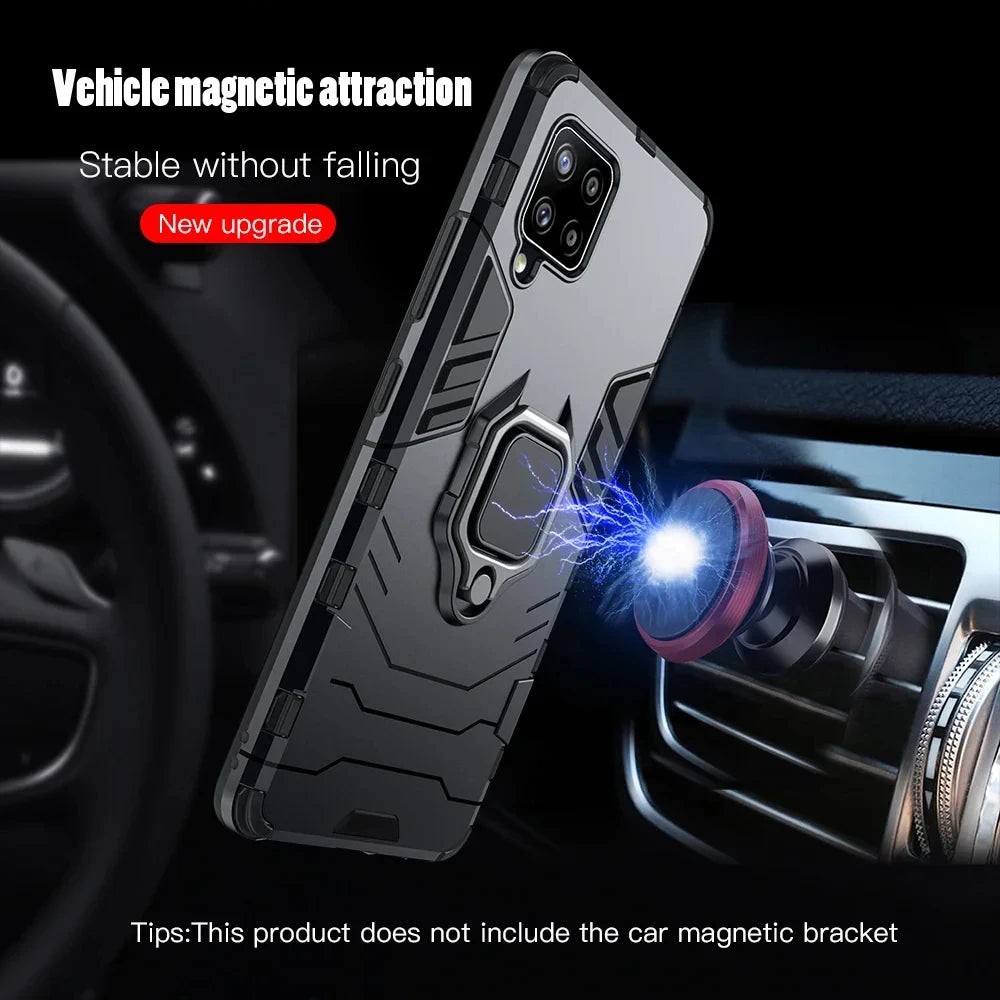 Shockproof Silicone Case for Samsung Galaxy A54/A53/A52/A34/A73 - Magnetic Ring Stand, Drop Protection