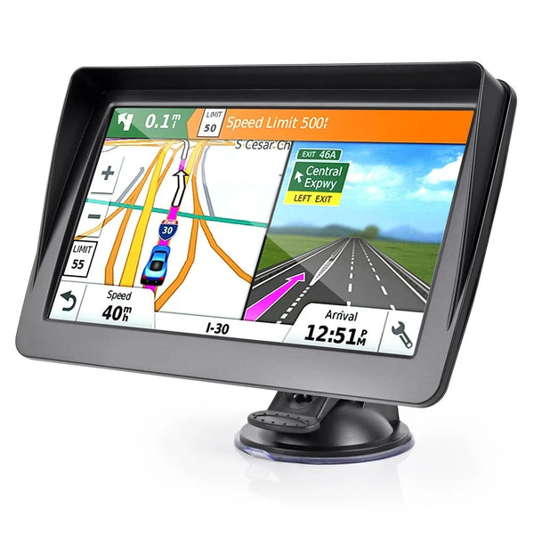 KMDRIVE 7" Car & Truck GPS Navigator - 16GB Storage, Type-C Charging