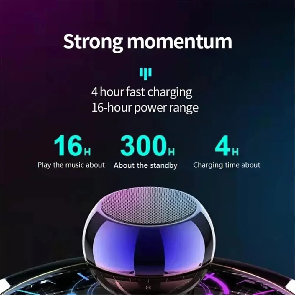 Portable Metal Subwoofer Bluetooth Speaker - Heavy Bass, Steel Gun Design, Wireless, Outdoor & Home