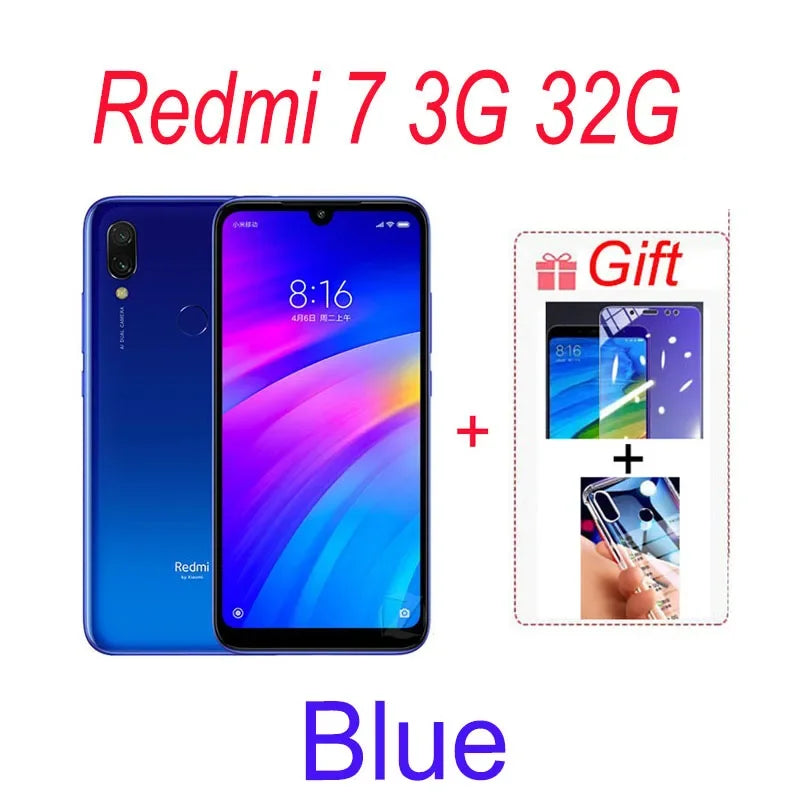 Xiaomi Redmi 7 Smartphone Global ROM - 4GB RAM + 64GB, 6.81" Display, 4000mAh, Fingerprint Sensor