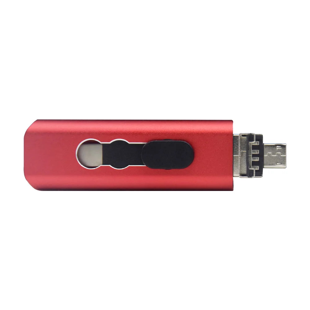 3-in-1 Metal OTG USB Flash Drive - USB 2.0, Type-C, Micro USB, 8GB to 128GB