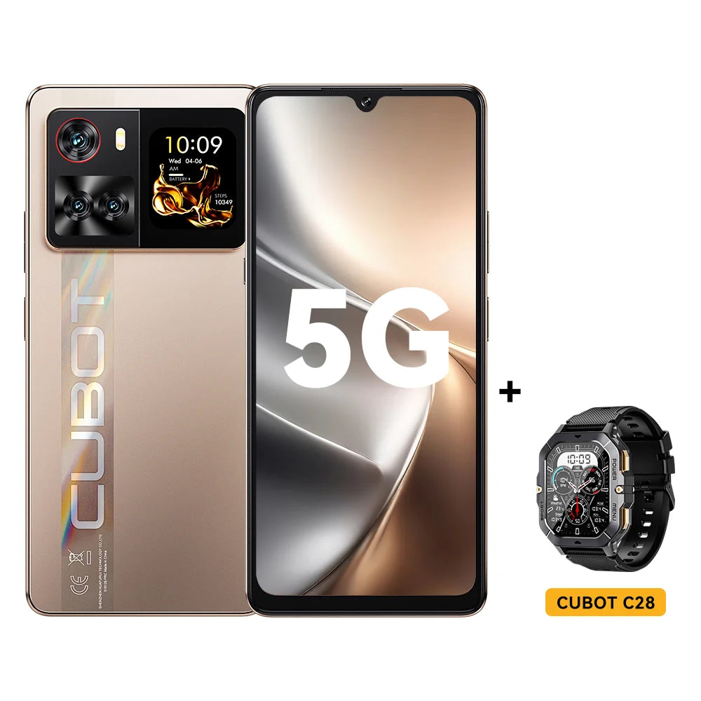 Cubot X100 5G Smartphone - Android 15, Dimensity 7025, 6.88" Screen, 16GB RAM + 256GB ROM, 64MP Camera