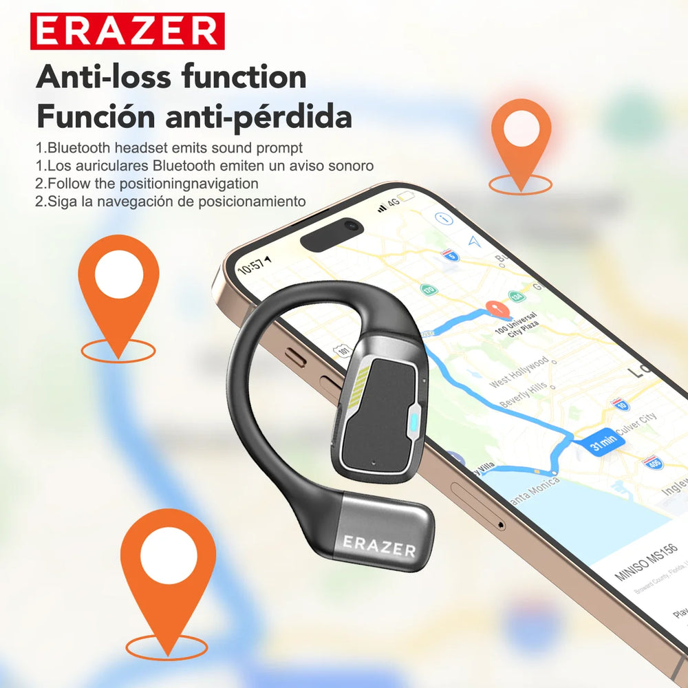 Erazer XP6 AI Wireless Earphones - App EQ, Sleep-Ready Comfort, Travel Audio