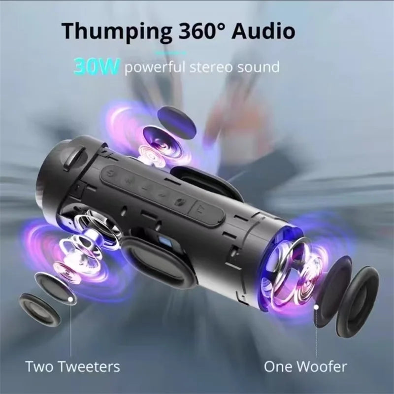 Tronsmart T7 Portable Bluetooth Speaker - 360° Surround Sound, True Wireless Stereo, LED Modes, App Control