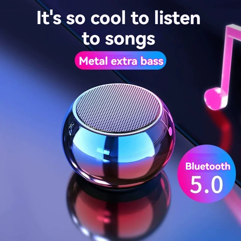 Portable Metal Subwoofer Bluetooth Speaker - Heavy Bass, Steel Gun Design, Wireless, Outdoor & Home