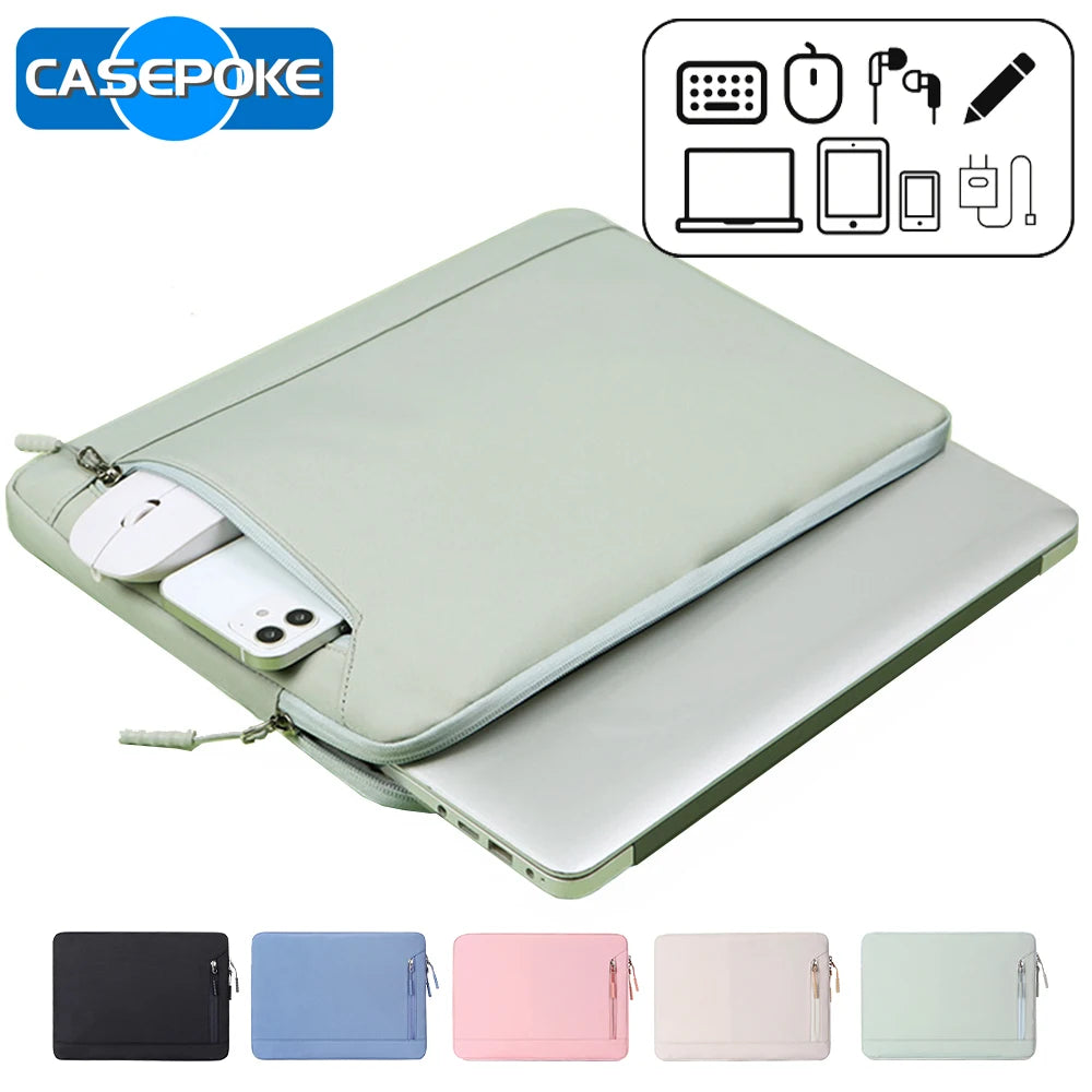 CASEPOKE Waterproof Laptop Sleeve Case 13.3/14.6/15.6 Inch - MacBook, Lenovo, HP, Dell