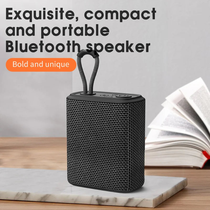 EBS-300 Mini Portable Bluetooth Speaker - 5W HiFi Sound, IPX6 Waterproof, Fabric Mesh, TF Card