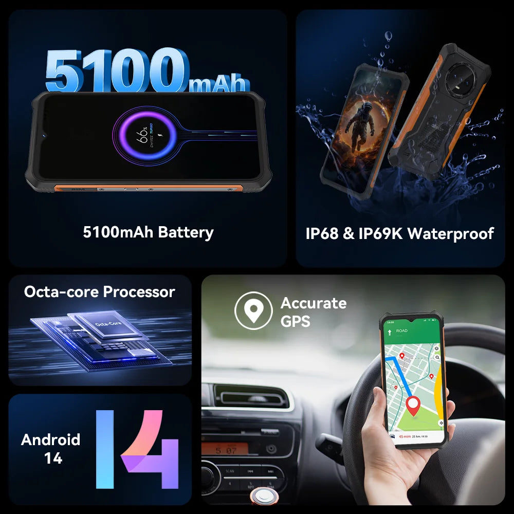 Cubot King Kong ES Rugged Smartphone - 6.56" 90Hz, 128GB, 48MP Camera