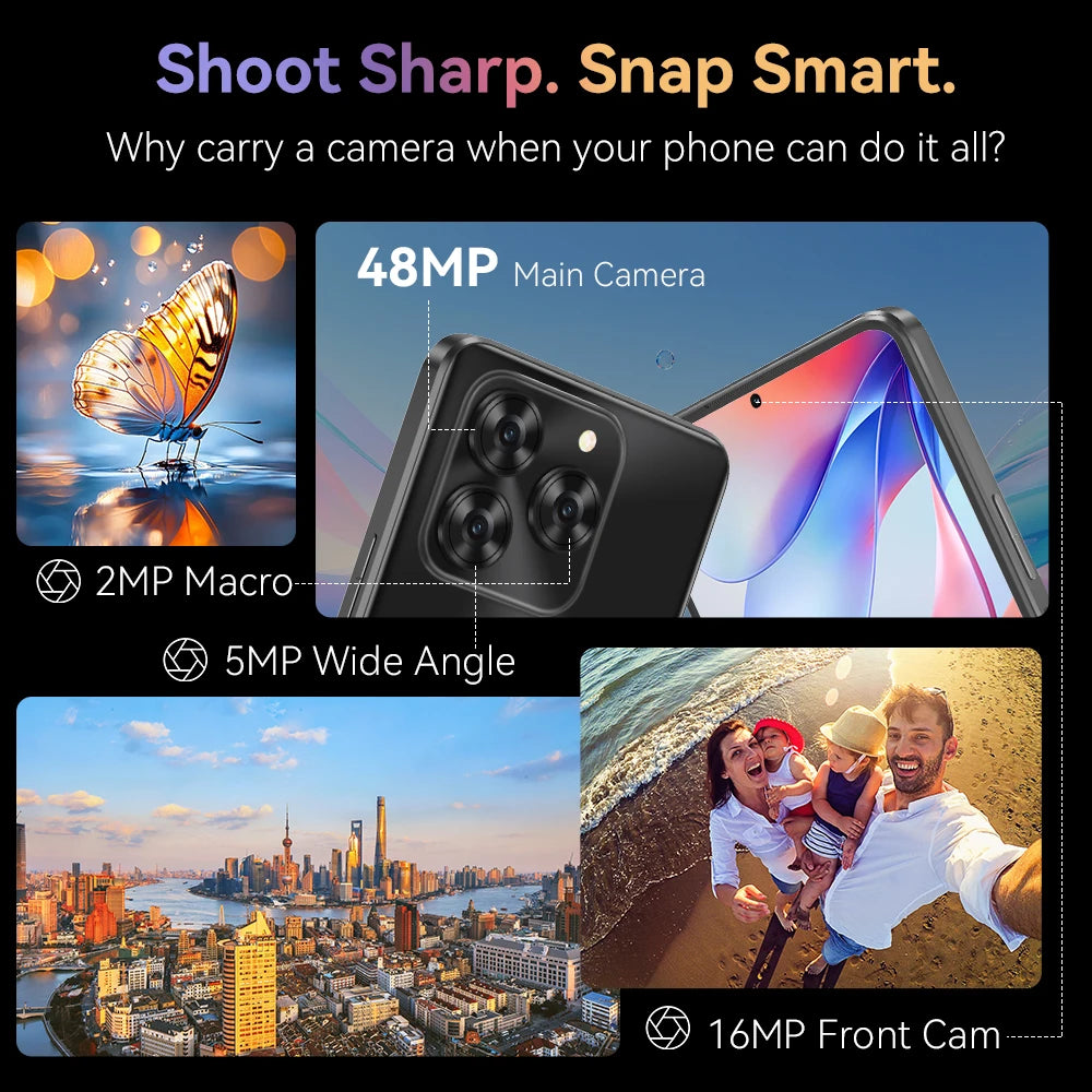 Cubot Note 60 Smartphone - Android 15, 7.2" 120Hz Display, 16GB RAM + 128GB ROM, 48MP Camera, 7000mAh