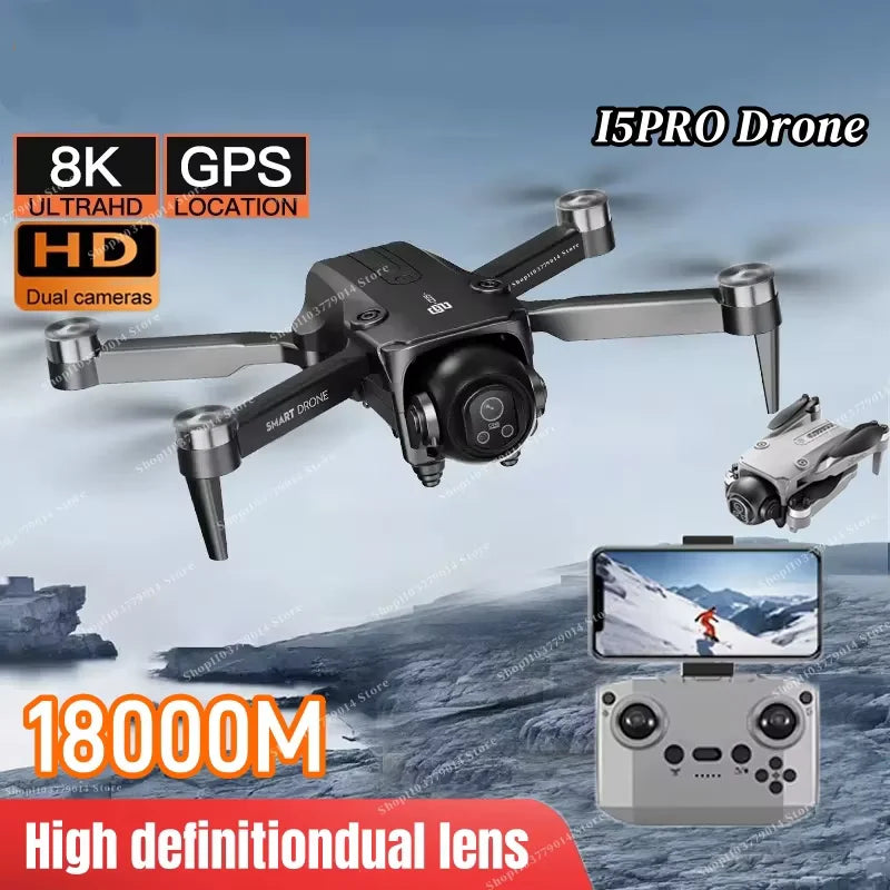 I5 Pro Drone - 8K Camera, 5G WiFi FPV, Obstacle Avoidance