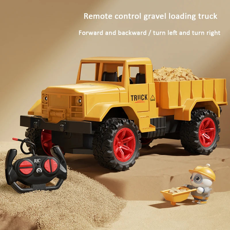 Alloy RC Excavator Toy - Lights & Sound Effects, Electric Engineering Vehicle, Remote Control, Kids Gift