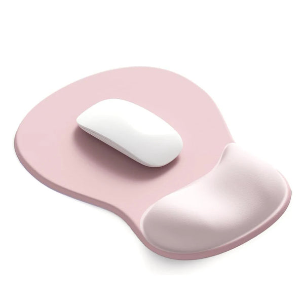 Ergonomic Mouse Pad with Gel Wrist Rest - Non-Slip PU Base, Pain Relief Support