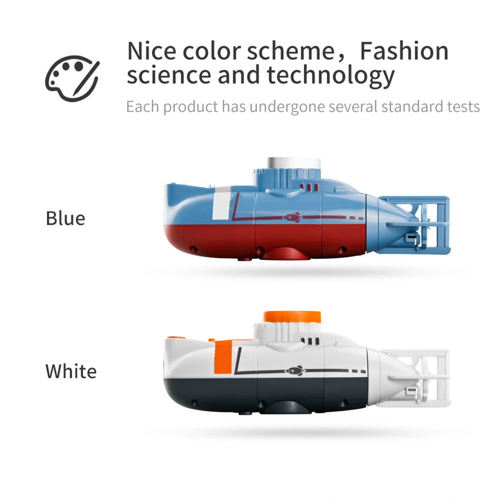 Mini RC Submarine - 0.1m/s Speed, Waterproof Diving Toy, Remote Control, Simulation Model, Kids Gift