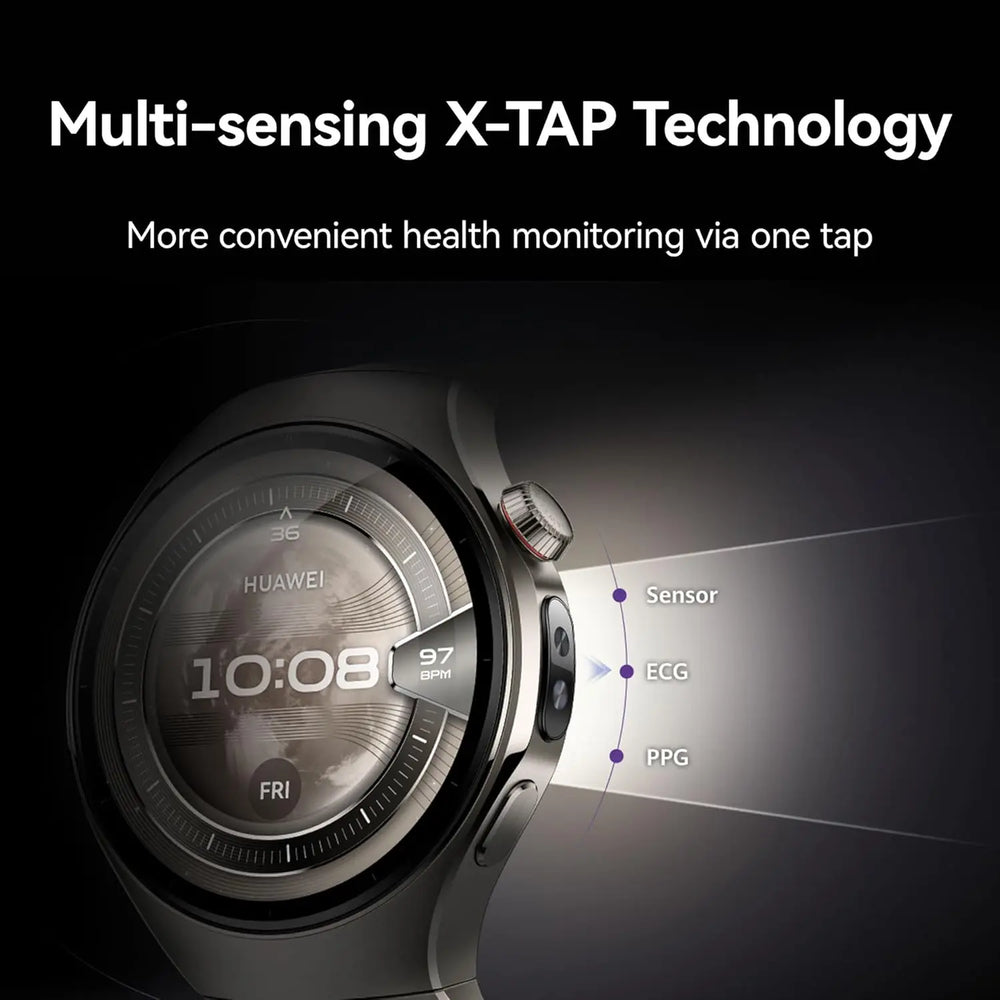 HUAWEI Watch 5 eSIM Smartwatch - AMOLED GPS Health Monitor for iOS & Android