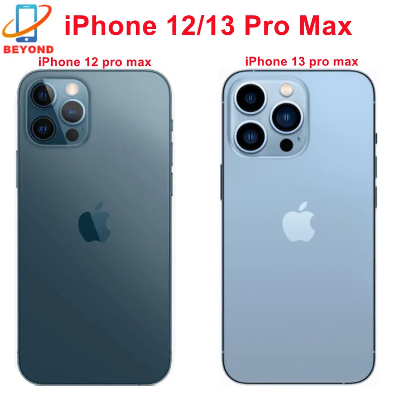 Apple iPhone 12 Pro Max / 13 Pro Max Unlocked Smartphone - 6.7" Retina OLED, Face ID, 5G, Up to 512GB