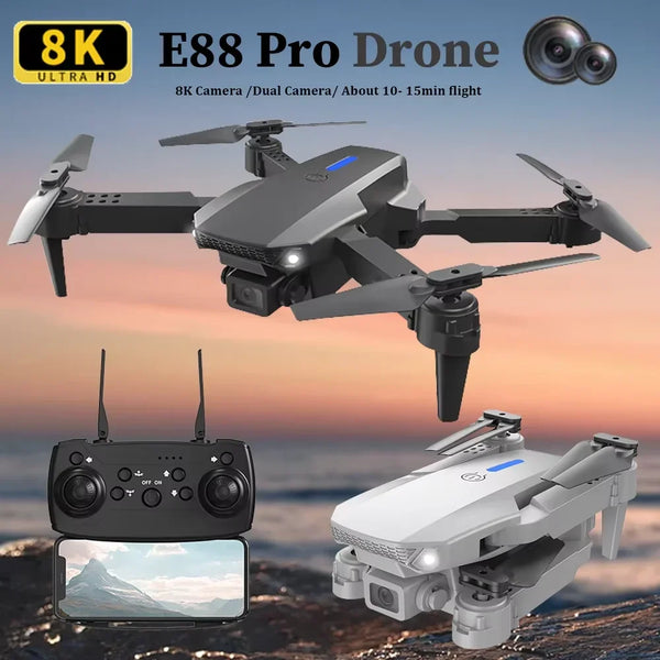 2025 E88 Professional 4K RC Drone - Wide Angle Camera, Foldable Quadcopter by KBDFA