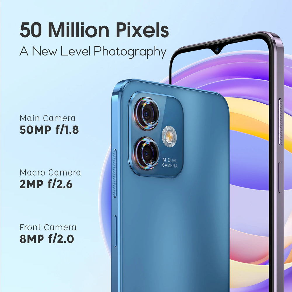 Ulefone Note 16 Pro 4G Smartphone - 16GB RAM (8+8 Extended), 256GB ROM, Android 13, 50MP Camera