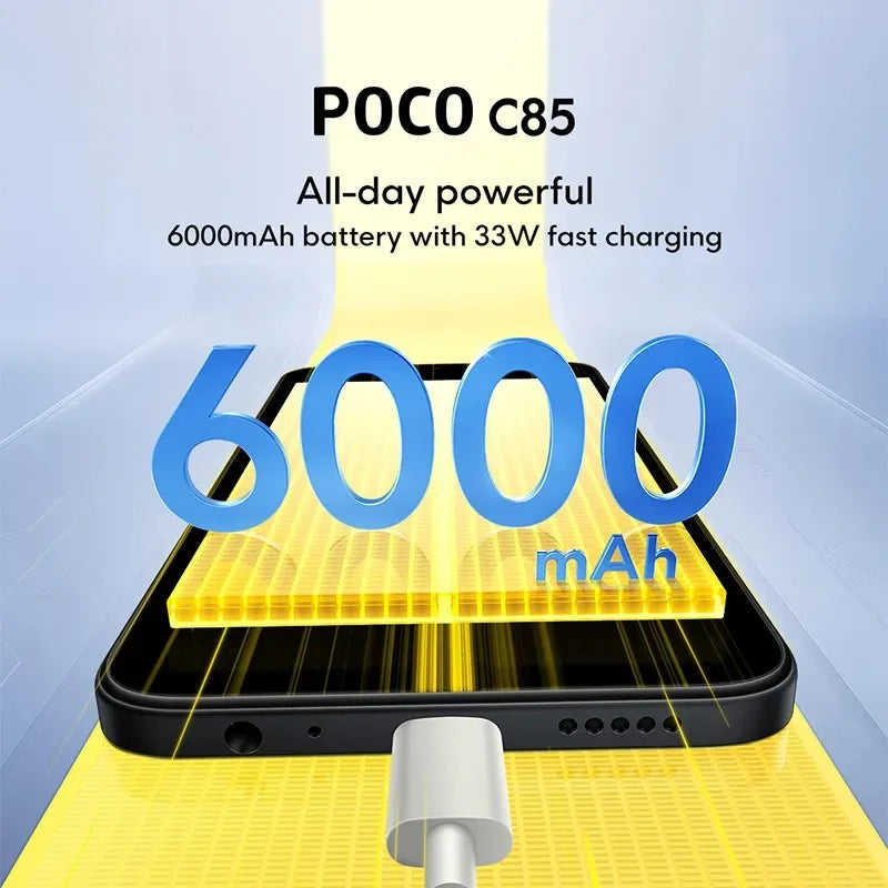 POCO C85 Global Smartphone - 6.9" 120Hz Display, 6000mAh, 50MP Camera