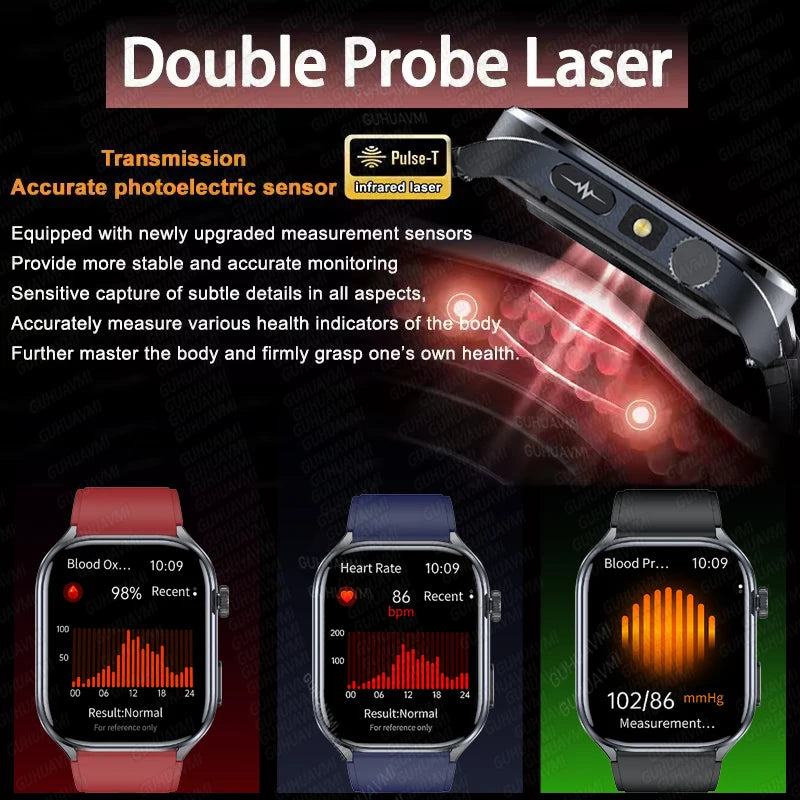 ECG Wellness Smartwatch - 2.0" AMOLED Bluetooth Calling Health Tracker
