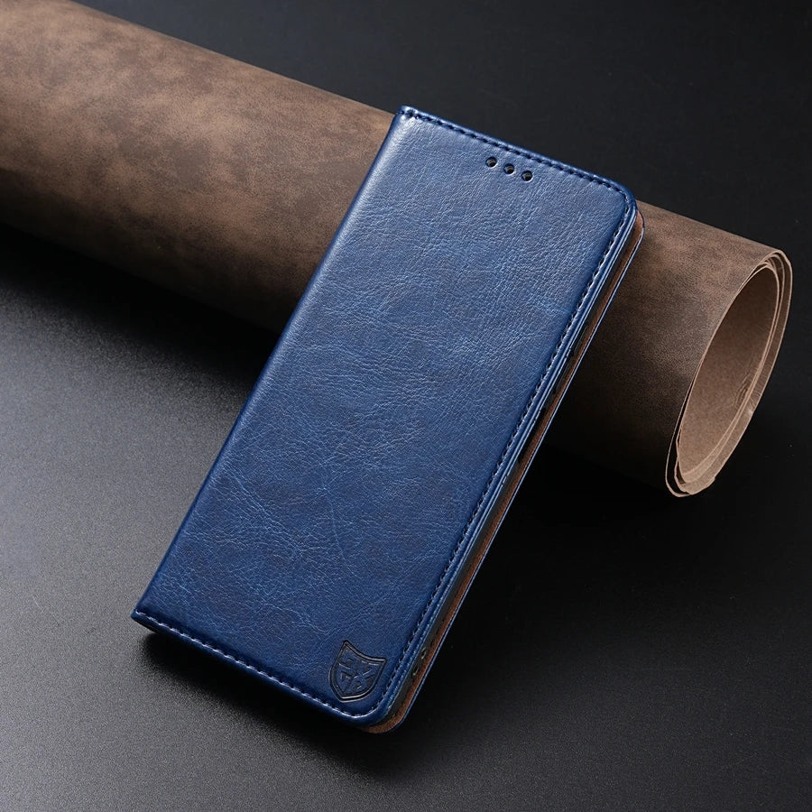 Magnetic Wallet Leather Case for Xiaomi Redmi Note 12 Pro/11/10S - Card Holder, Skin-Friendly Flip Cover