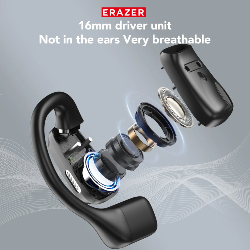 Erazer XP6 AI Wireless Earphones - App EQ, Sleep-Ready Comfort, Travel Audio