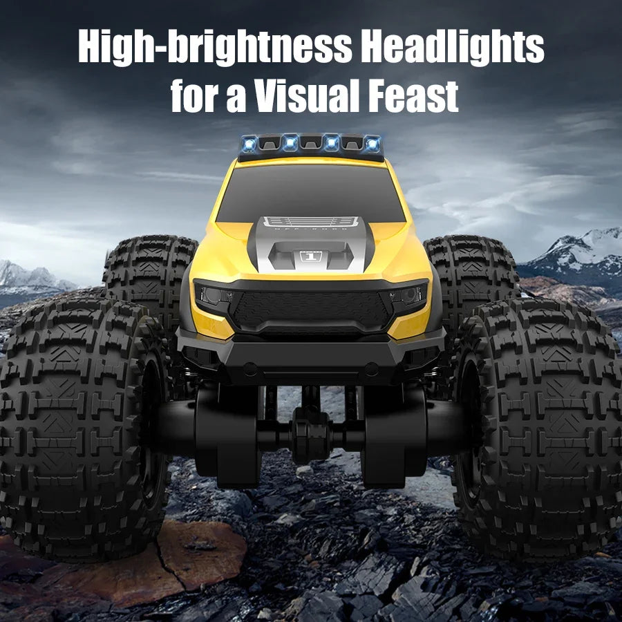 JJRC C8816 Amphibious RC Monster Truck - 4WD Off-Road Climbing, LED Light, Bigfoot Buggy, Land & Water