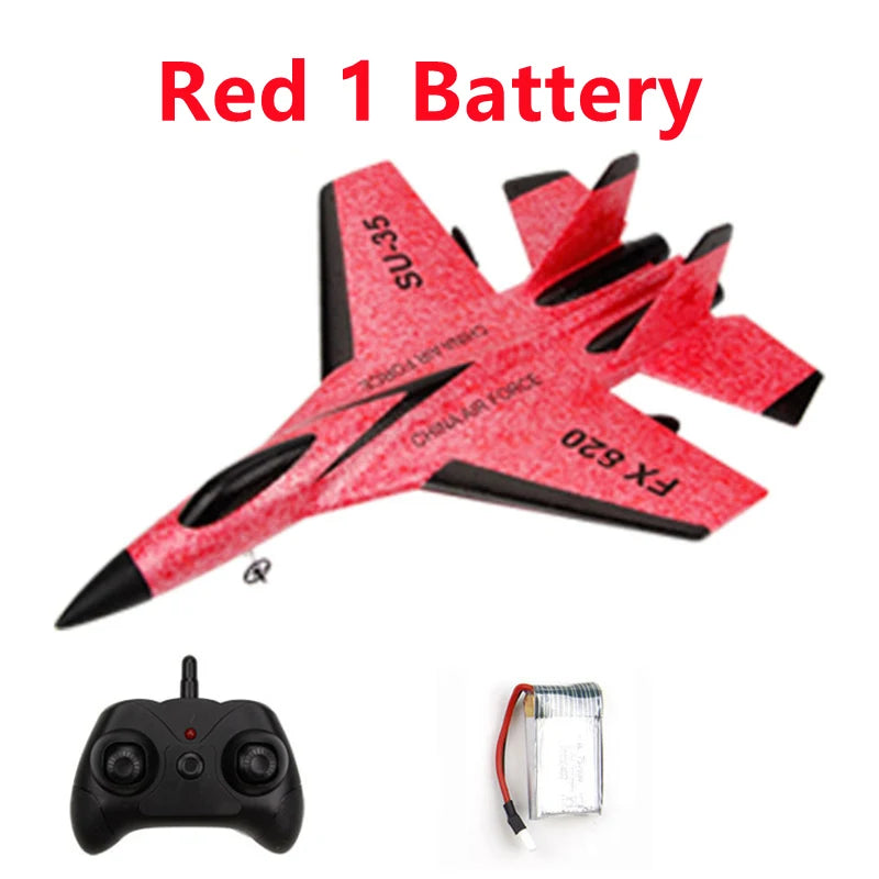 FX-620 SU-35 RC Fighter Airplane - 2.4G Remote Control, EPP Foam Glider, Hobby Plane, Kids Gift