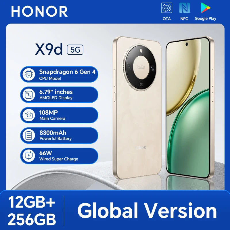 HONOR X9d 5G Smartphone - 120Hz AMOLED, 108MP Camera, 8300mAh Battery