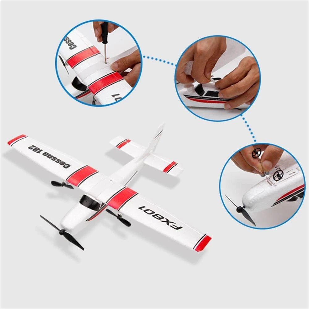 FX801 RC Plane - 2.4G 2CH EPP Foam RTF Aircraft for Beginners