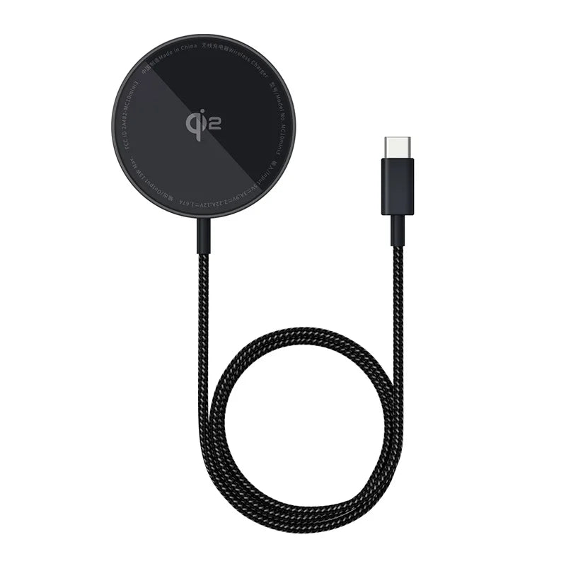 Baseus Qi2 Magnetic Wireless Fast Charger - 15W, MagSafe Compatible, For iPhone 17/16/15/14/13 & AirPods