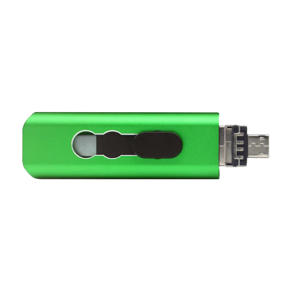 3-in-1 Metal OTG USB Flash Drive - USB 2.0, Type-C, Micro USB, 8GB to 128GB